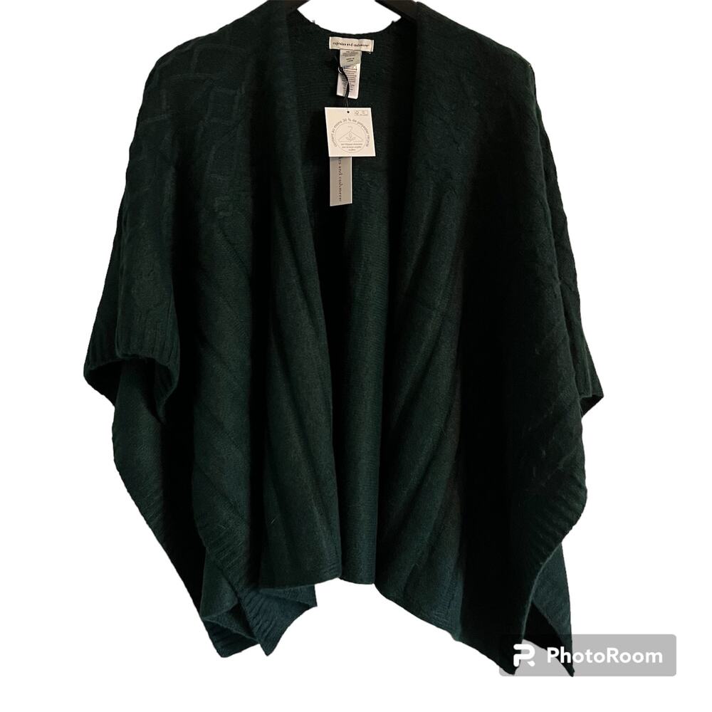 Cupcake and Cashmere olive green over shoulder shawl, OS